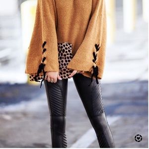 Spanx Faux Leather Moto Leggings